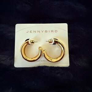 Jenny Bird Dounce Gold Hoop Earrings